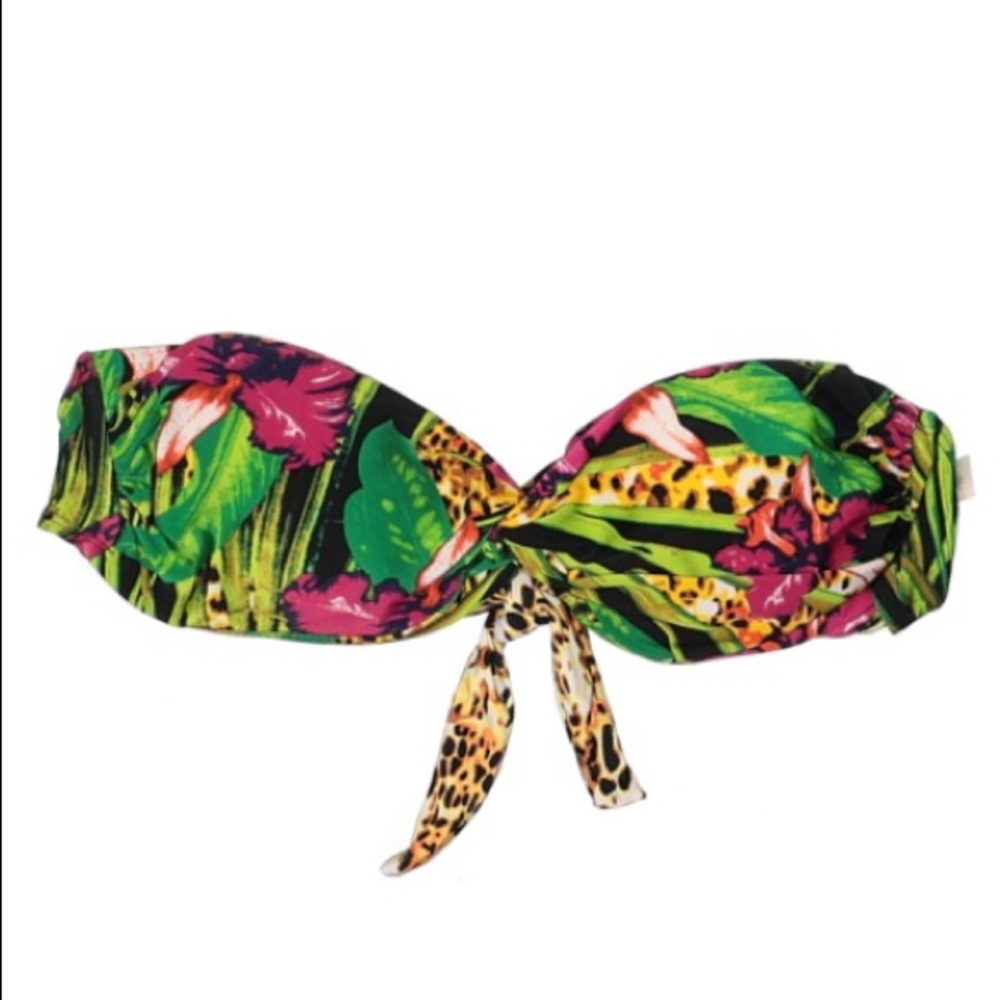 Floral print bikini top